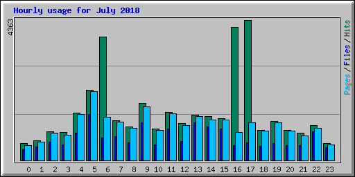 Hourly usage for July 2018