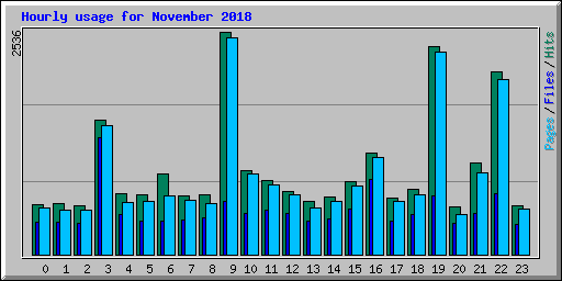 Hourly usage for November 2018