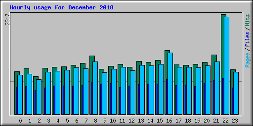 Hourly usage for December 2018