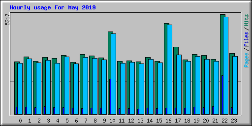 Hourly usage for May 2019