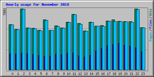 Hourly usage for November 2019