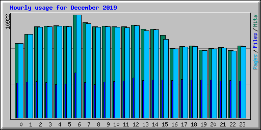 Hourly usage for December 2019