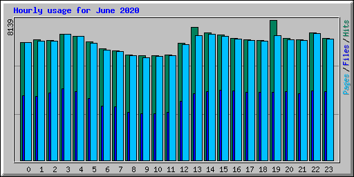 Hourly usage for June 2020