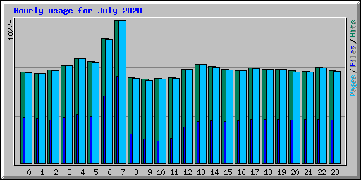 Hourly usage for July 2020