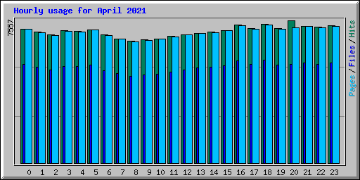 Hourly usage for April 2021