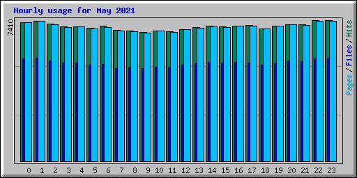 Hourly usage for May 2021