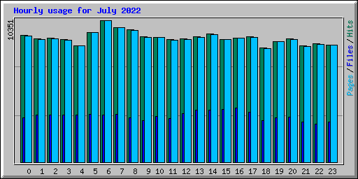 Hourly usage for July 2022